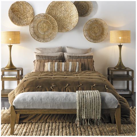 Banco de Fresno Natural con Asiento de Lino - Imagen 2