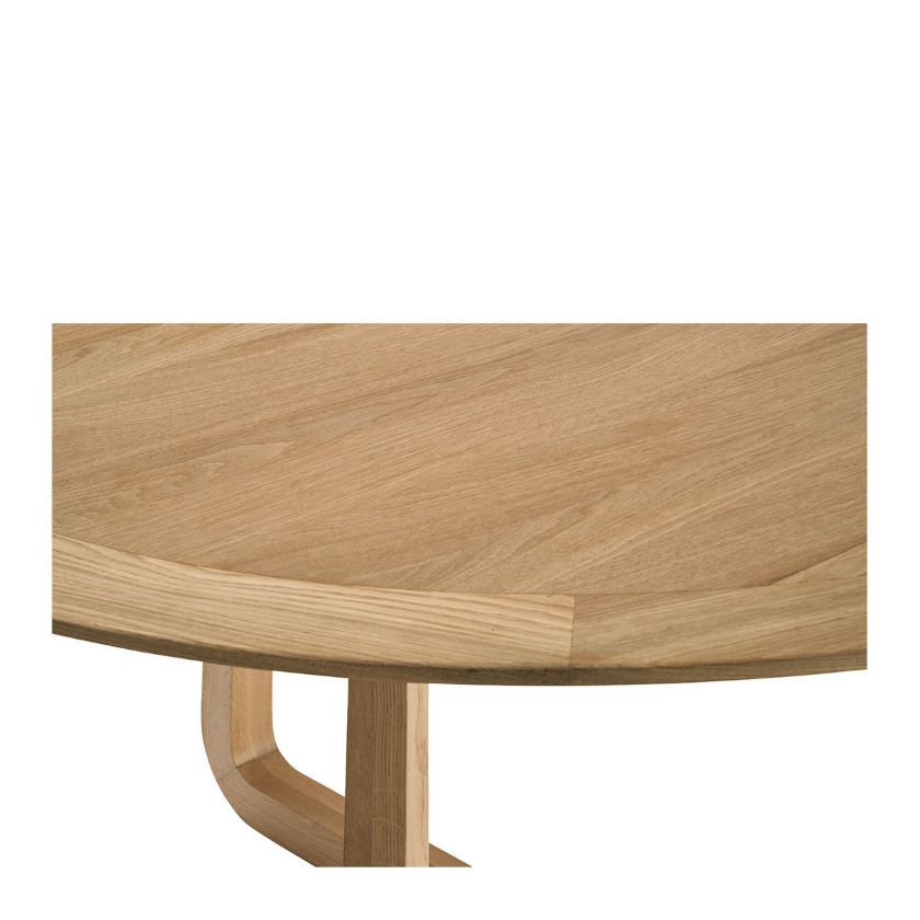Mesa de Comedor Redonda de Roble Natural Claro de 150 cm - Imagen 3